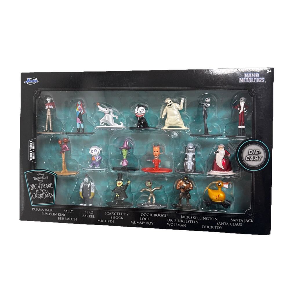 NEW! Jada DISNEY NIGHTMARE BEFORE CHRISTMAS 18 PACK JADA NANO METALFIGS Series 1